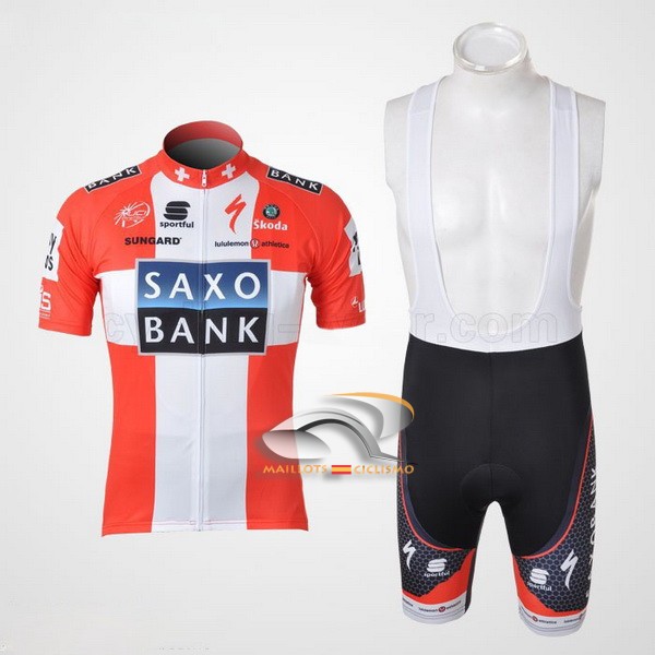 2010 Maillot saxobank mangas cortas tirantes