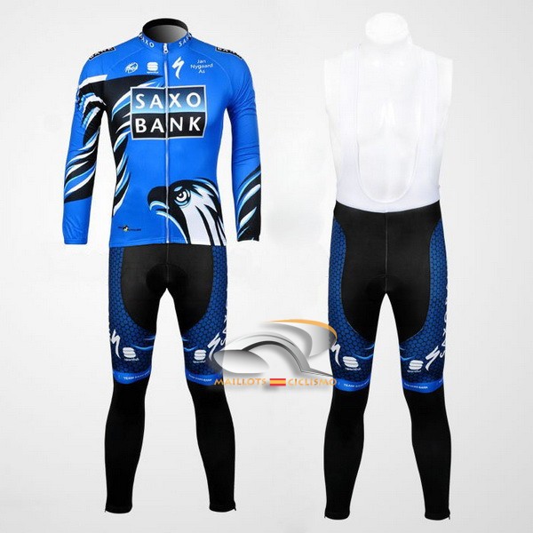 2012 Maillot saxobank mangas largas tirantes