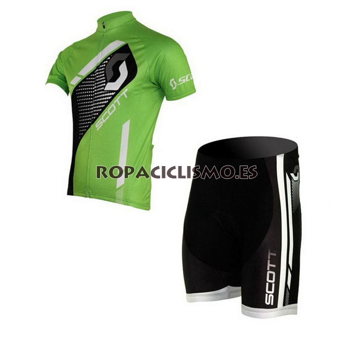 2013 Maillot scott mangas cortas verde