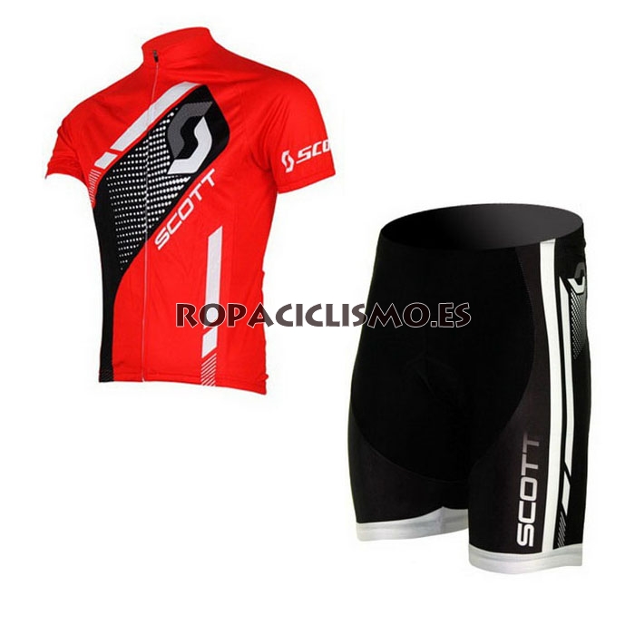 2013 Maillot scott mangas cortas rojo