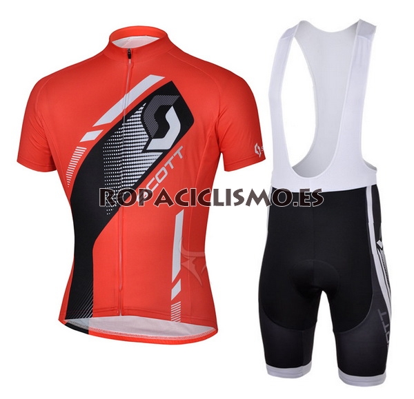 2013 Maillot scott mangas cortas tirantes rojo