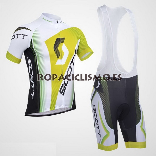 2013 Maillot scott mangas cortas tirantes limón