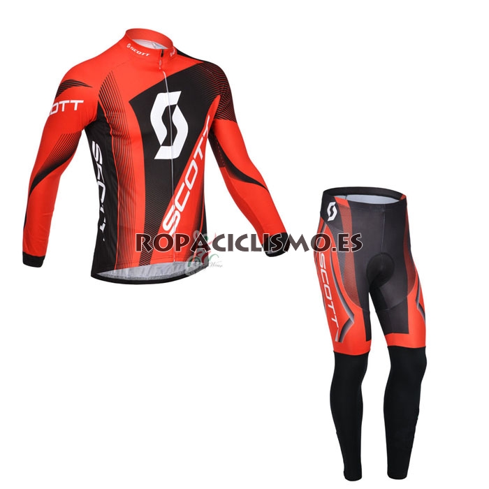 2013 Maillot scott mangas largas rojo