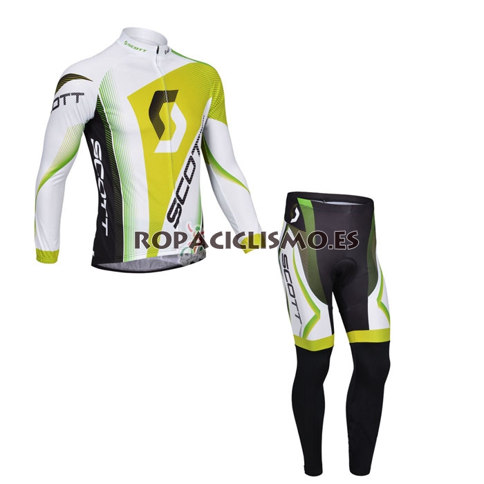 2013 Maillot scott mangas largas limón