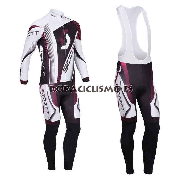 2013 Maillot scott mangas largas tirantes púrpura