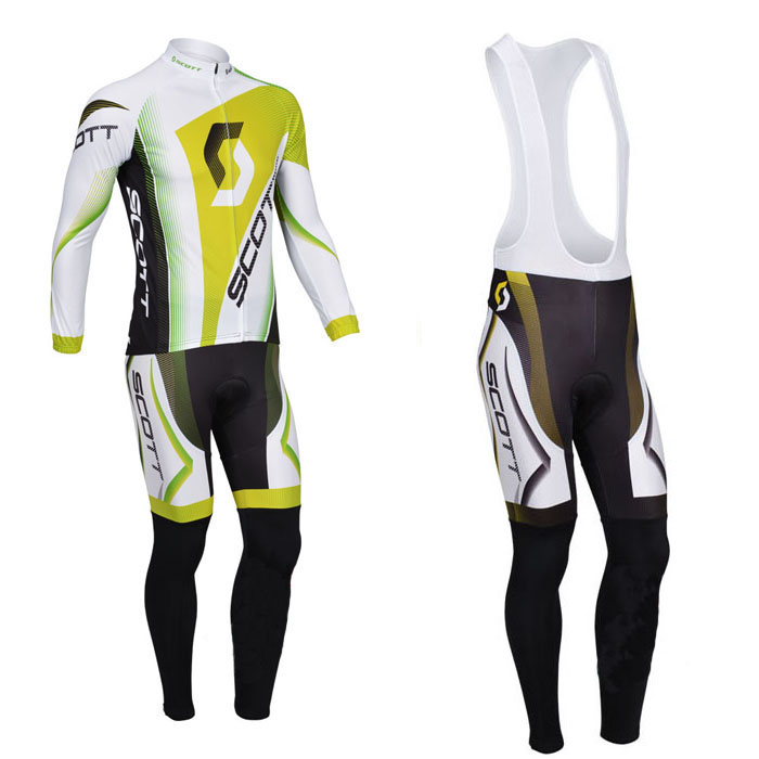 2013 Maillot scott mangas largas tirantes limón