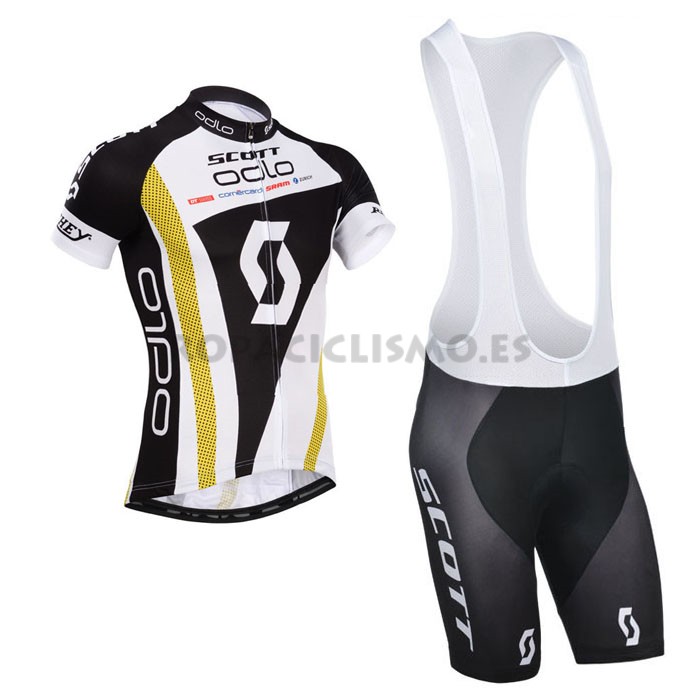 2014 Maillot scott mangas cortas tirantes negro