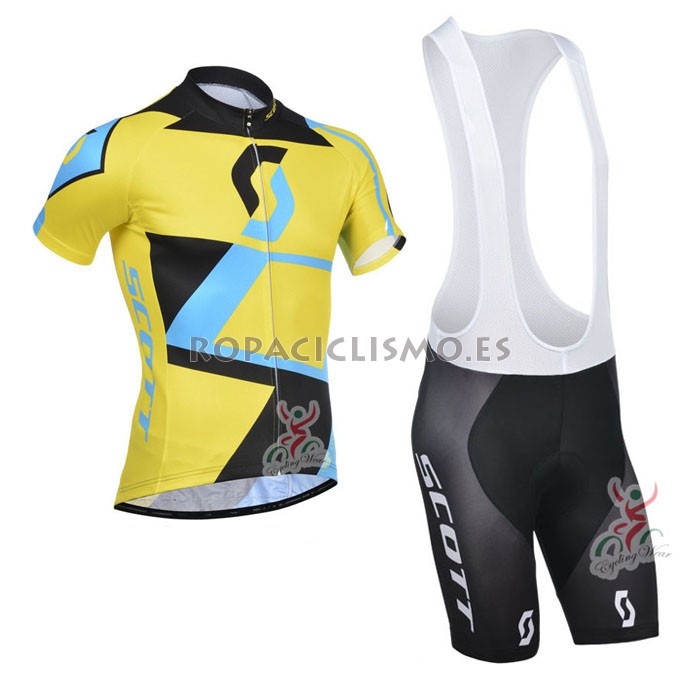 2014 Maillot scott mangas cortas tirantes Jaune