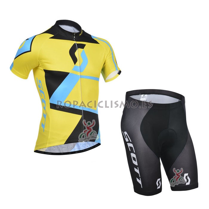 2014 Maillot scott mangas cortas Jaune