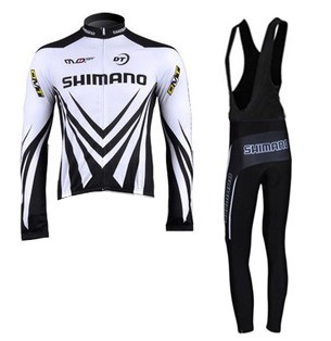 Maillot shimano mangas largas tirantes blanco