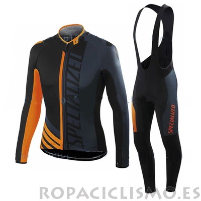 2016 Specialized Mangas Largas Pro Racing Negro Naranja