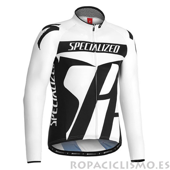 2016 Specialized Maillot Mangas Cortas Largas Negro Blanco