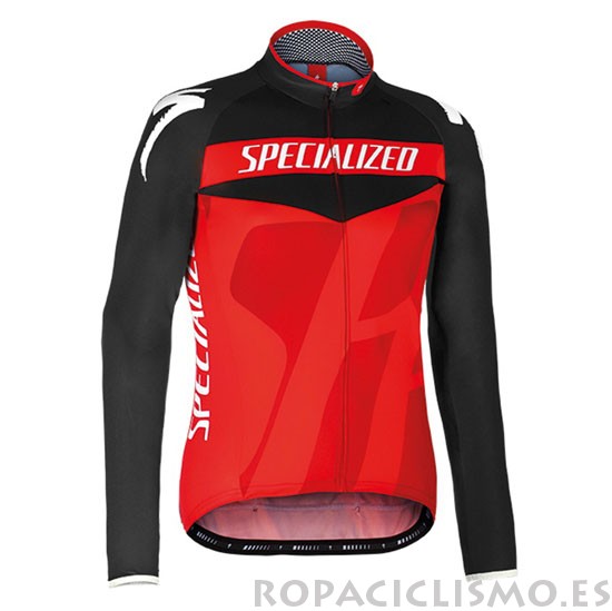 2016 Specialized Maillot Mangas Cortas Largas Negro Rojo