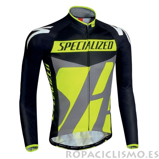 2016 Specialized Maillot Mangas Cortas Largas Negro Verde
