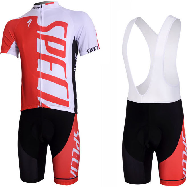 Specialized Maillot mangas cortas blanco negro rojo tirantes