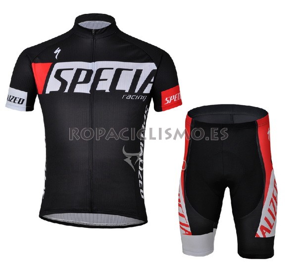 2013 Maillot Specialized Negro mangas cortas