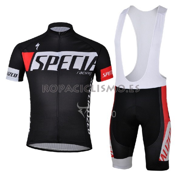 2013 Maillot Specialized Negro mangas cortas tirantes