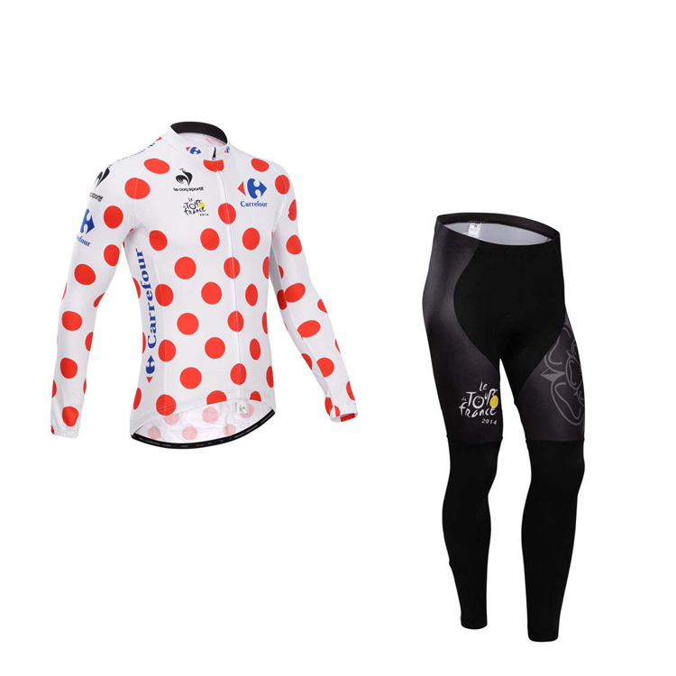 2014 Maillot Tour De Francia mangas largas Rojo