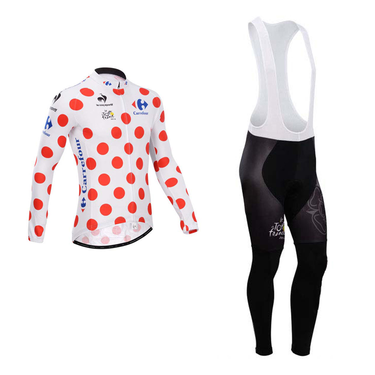 2014 Maillot Tour De Francia mangas largas tirantes Rojo