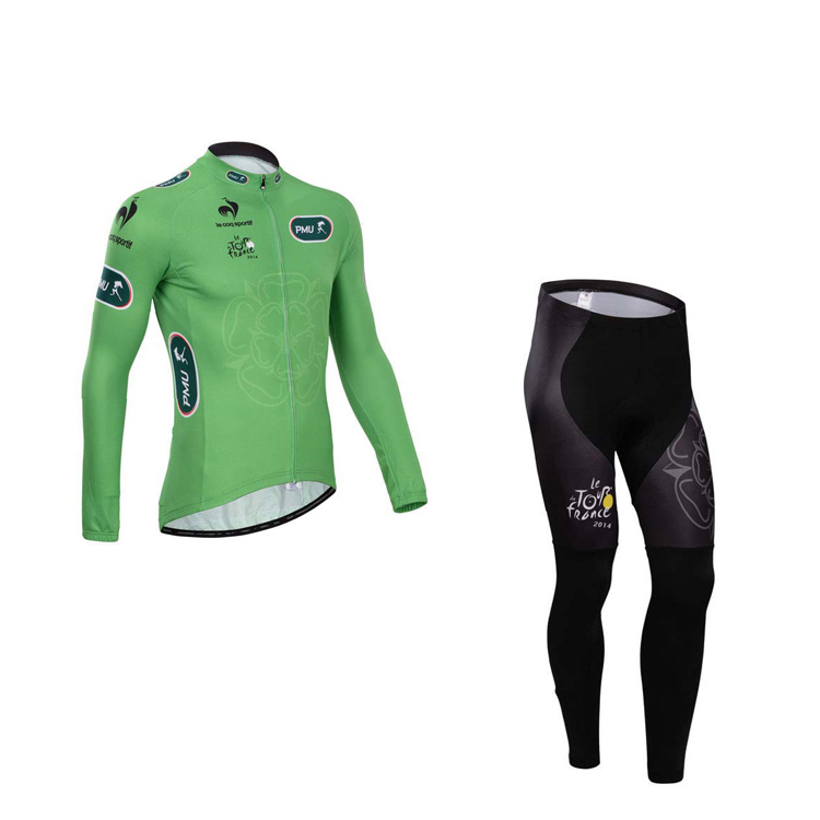 2014 Maillot Tour De Francia mangas largas verde