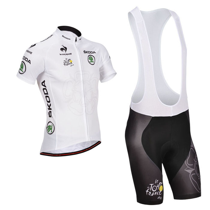 2014 Maillot Tour de France blanco tirantes mangas cortas