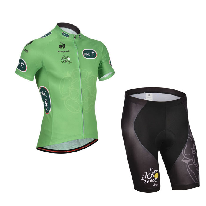 2014 Maillot Tour de France verde mangas cortas