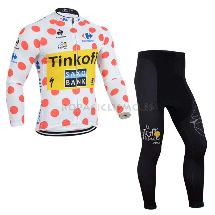 2014 Maillot Tour De Francia lider Saxobank mangas largas