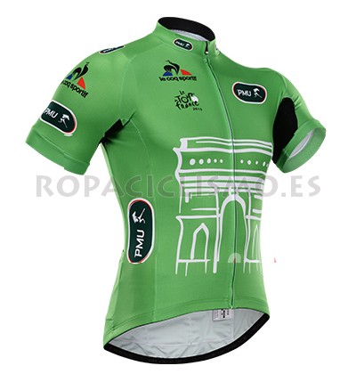 2015 Maillot Tour de France Verde mangas cortas