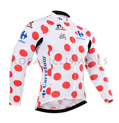 2014 Maillot Tour De Francia mangas largas Rojo