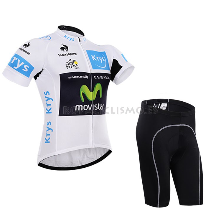 2015 Maillot Tour de France Lider Movistar mangas cortas