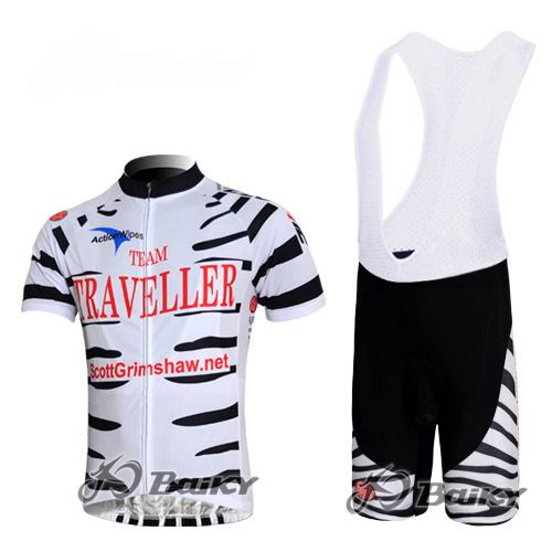 Traveller Kinetic Koffee Maillot mangas cortas blanco negro tira