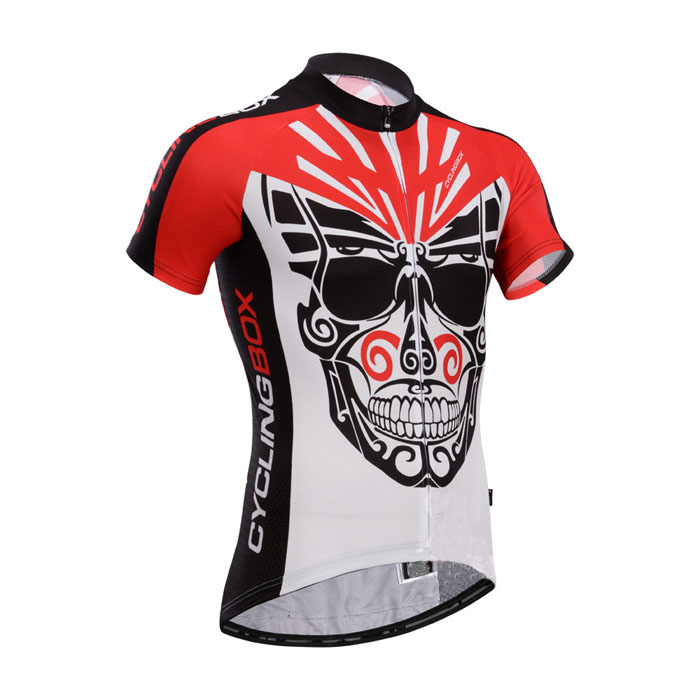 2014 Maillot Cyclingbox mangas cortas Rojo Blanco