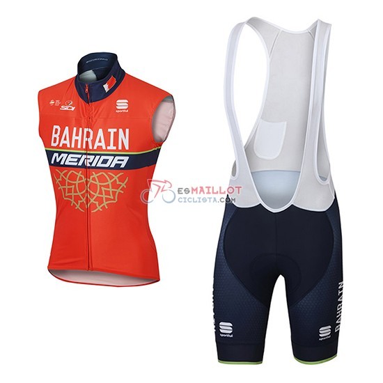 2017 Bahrain Merida Gilet Velo Rojo