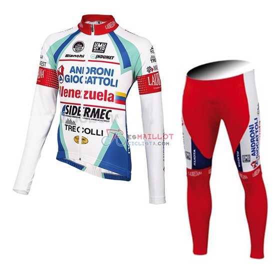 2014 Maillot Androni Giocattoli Mangas Largas Blanco