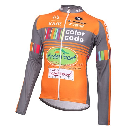 2015 Maillot Color Code Mangas Largas Naranja