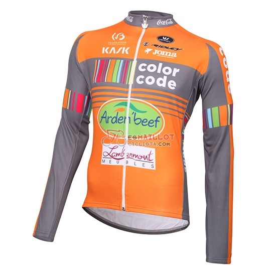 2015 Maillot Color Code Mangas Largas Naranja