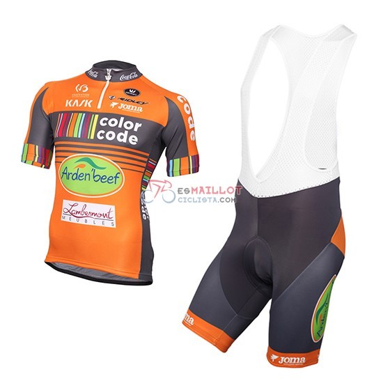 2016 Maillot Color Code Mangas Cortas Naranja