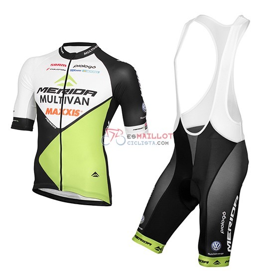 2016 Maillot Multivan Merida Mangas Cortas Verde Y Blanco